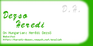 dezso heredi business card