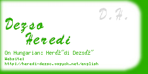 dezso heredi business card